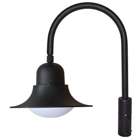 Intense 120W 120V Powder Coated Cast Aluminum Post Top Light Fixture, Black - 35.50 x 22 x 30.92 in. IN2946907