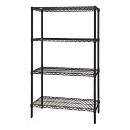 Betterbeds Black 4 Shelf Wire Shelving Unit - 36 x 72 x 74 in. BE1136999
