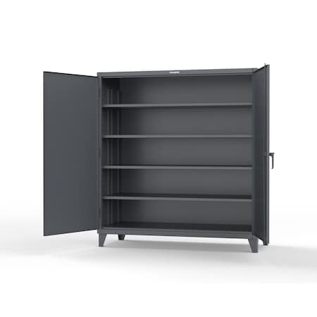 Strong Hold 7 GA Industrial Shop Table with Riser Shelf T12030RS