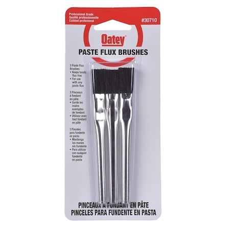 Oatey Acid Brush, 3 in L x 1/2 in W Brush, Tin Handle, 6 in OAL 30710
