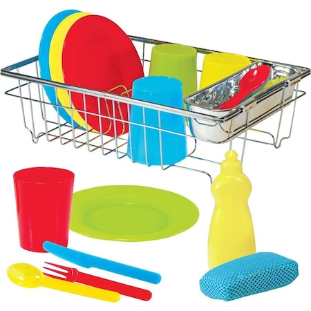 Melissa & Doug Lets Play House Wash + Dry Dish Set 4282