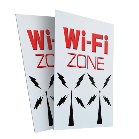 Signmission Wi-fi Zone, Plastic Signs Only 24 Inch x 36 Inch, Corrugated Plastic, 2PK CSB-2436-2PACK-Wi-fi Zone