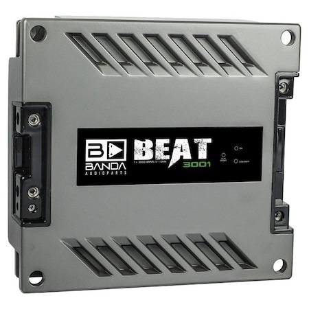 Banda High Power Vehicle Audio Mono Bass Amplifier w/Subsonic Filter and Low Pass Filter Stable at 1 ohm BEAT3000.1