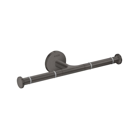 Axor Universal Circular Double Toilet Paper Holder in Brushed Black Chrome 42857340