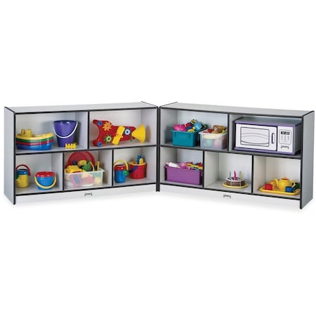 Jonti-Craft Rainbow Accents Low Mobile Fold-n-Lock, Black 0292JCWW180