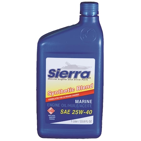 Sierra International 18-9440-8 25W40 Synthetic Blend 4-Stroke Outboard Oil, 12PK SI380443