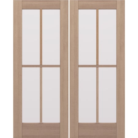 Doornmore G104, 66.5" x 82" ( 2x32" Door) Right Hand, Mahogany SDL 4 Lite Exterior Door G104-SW-3280_2_RI