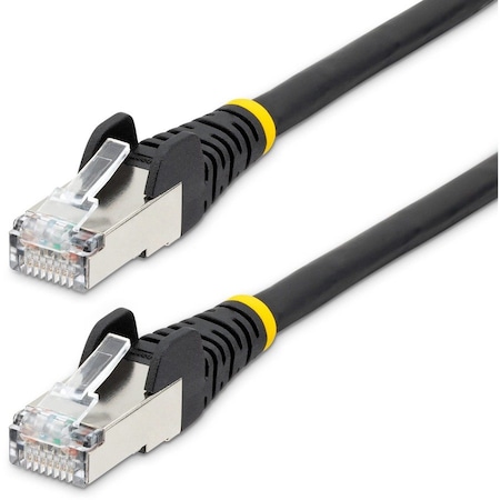 Startech.Com 15FT CAT6A ETHERNET CABLE - BLACK - LOW SMOKE ZERO HALOGEN LSZH - 10GBE 500MHZ 100W POE NLBK-15F-CAT6A-PATCH