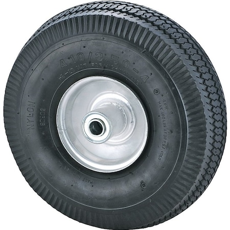 Prosource Hand Truck Wheel, Tube, 10 x 3-1/2 in Tire, 1-1/2 in Dia Hub, Rubber CW/GS-3339