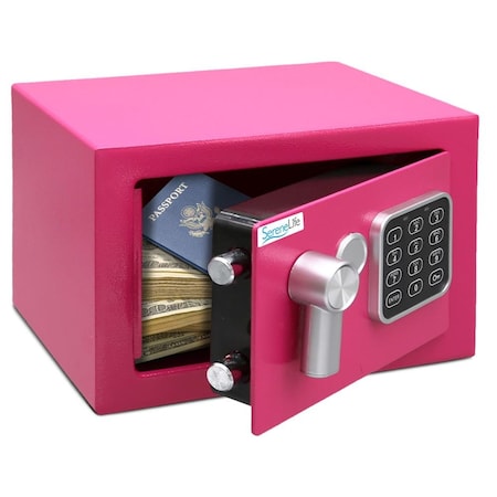 Serenelife Electronic Safe Box, Pink SLSFE12PI