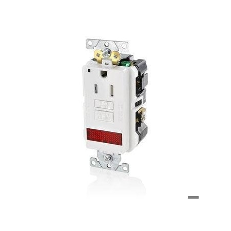 Leviton SmartlockPro GFCI 15A TR Pilot White GFPL1-PLW