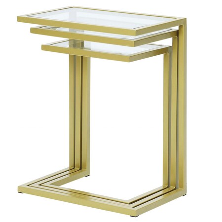 Homeroots 24" Chrome Glass Rectangular End Table 493256
