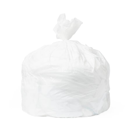 Medline Low-Density Trash Can Liner, White, 30in x 36in, 0.8 Mil, 25/Roll, 8 Rolls (200 Liners)/Case, 200PK NONXPW36X