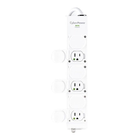 Cyberpower OutletStrip, White, 12-3/16in, 6Outlets MPV615P