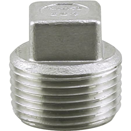 Plumbeeze PLUMB-EEZE 1'' MIP Square Head Stainless Steel Plug U2-SSP-10