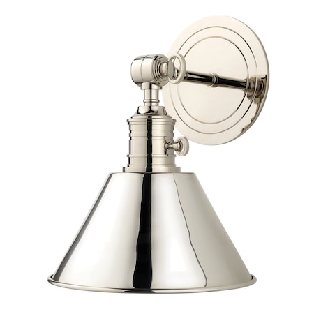 Hudson Valley Lighting Garden City 1 Light Wall Sconce 8 In. Polished Nickel 8321-PN