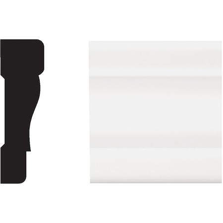 Royal 11/16'' W.x2-1/4'' H.x12 ' L. Wht PVC Colonial Casing 5099636
