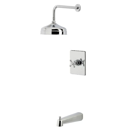 Kingston Brass Single-Handle Pressure Balanced Tub and Shower Faucet, Polished Chrome KB6341AX