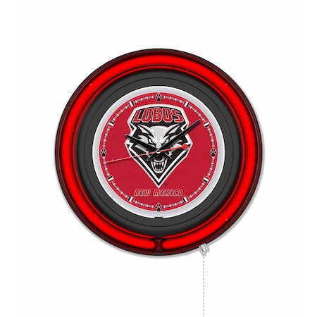 Holland Bar Stool University of New Mexico 15 Double Neon Wall Clock Clk15BK