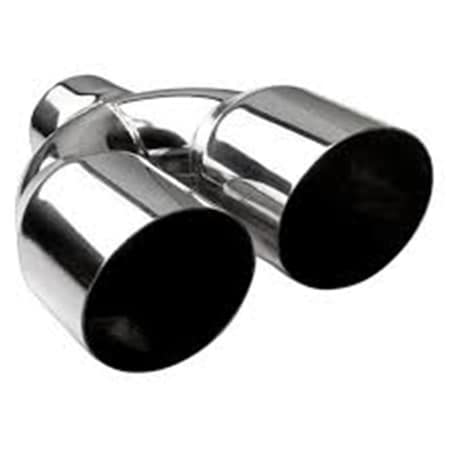 Different Trends 2.50 in. ID x 3.50 in. OD Dual Angle Cut Stainless Steel Exhaust Tip DTEDT-25088DL
