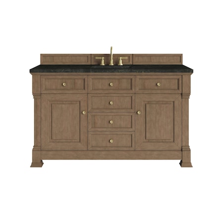 James Martin Vanities Brookfield 60" Single Vanity, Pecan, w/ 3 CM Phantome Eclos Top 547-V60S-PCN-3PHT
