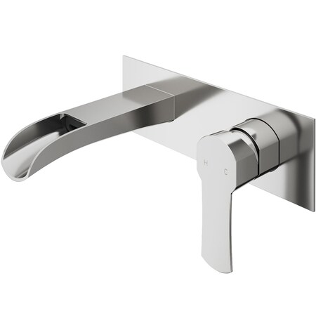 Vigo Cornelius Single Handle Wall Mount Bathroom Faucet in Brushed Nickel VG05004BN
