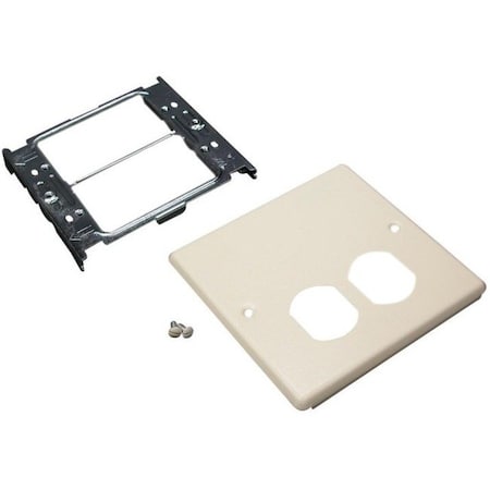 Legrand Cover Plate Raceway, 4000 Series, 1;2 Channel, 4-3/4 in W, 5-1/8 in H, 5-1/8 in L, Ivory V4047BX