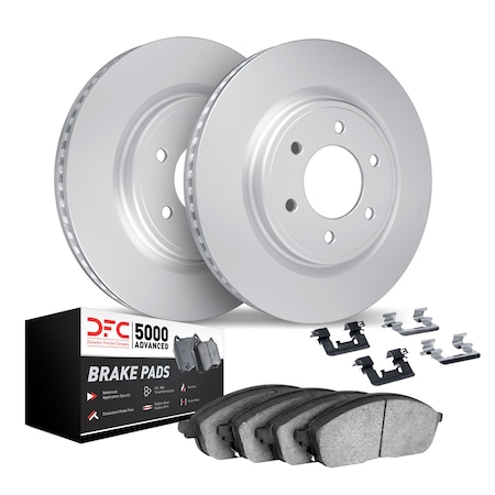 Dynamic Friction Co DFC GEOMET Rotors with 5000 Advanced Brake Pads includes Hardware 9512-99170