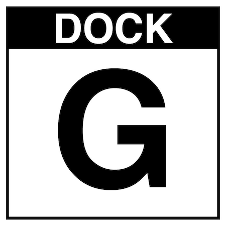 5S Supplies Loading Dock G Sign - PVC - 16in x 16in DOCKG-PVC-1616