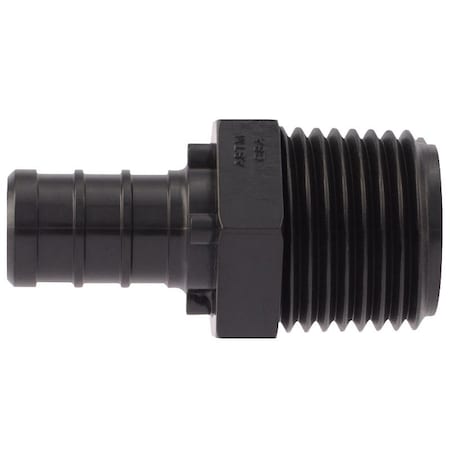 Apollo Valves ApolloPEX Series Pipe Adapter, 12 in, Barb x MPT, Poly Alloy, 200 psi Pressure PXPAM125PK