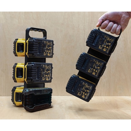 Stealthmounts Battery Board with Handle for DEWALT 20V/60V MAX Batteries BD-DW20-H-1