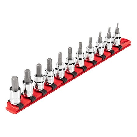 Tekton Socket Set, Steel, 13 1/4 in L SHB91107