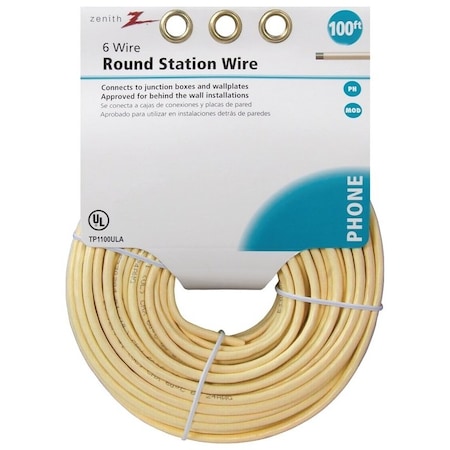 Zenith Telephone Wire, 24 AWG Wire, Almond Sheath TP1100ULA