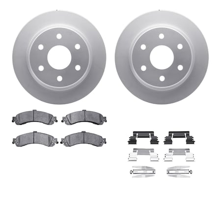 Dynamic Friction Co DFC GEOSPEC Coated Rotors with 5000 Brake Pads - Ceramic and Hardware 4512-48116