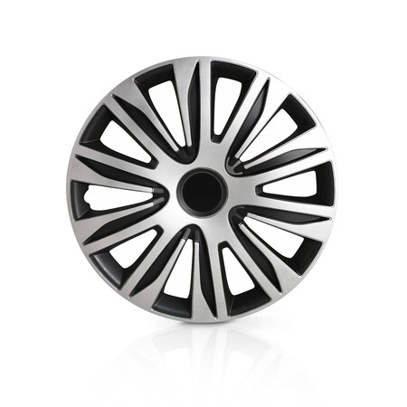 Altertrim 14 in Univ Hubcaps, Snap-On, (Slvr & Blk Lacq), 4PK CHB-5083-DP-14