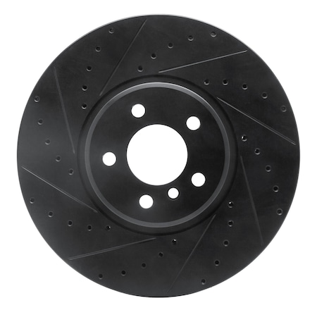 Dynamic Friction Co DFC Brake Rotor - Drilled and Slotted - Black 633-31145L