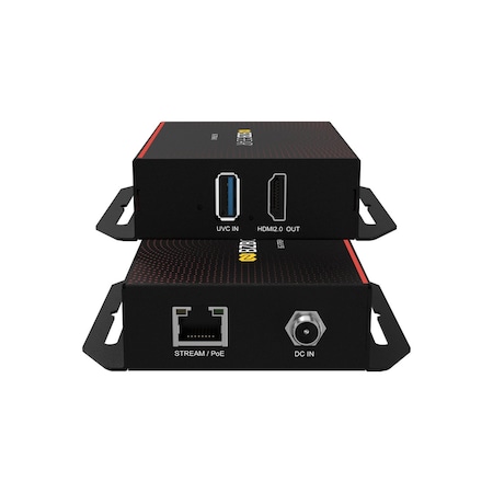 Bzbgear IP/UVC to HDMI 2.0 POE Decoder Supports H.264/H.265/AVC (Dante AV-H Ready) BG-STREAM-D