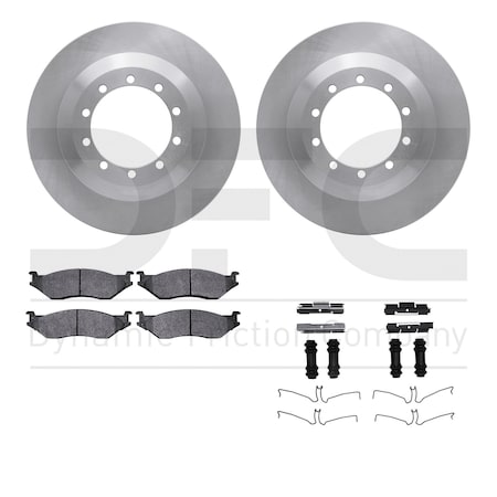Dynamic Friction Co DFC Brake Rotor- Heavy Duty Brake Pad includes Hardware 6412-54132