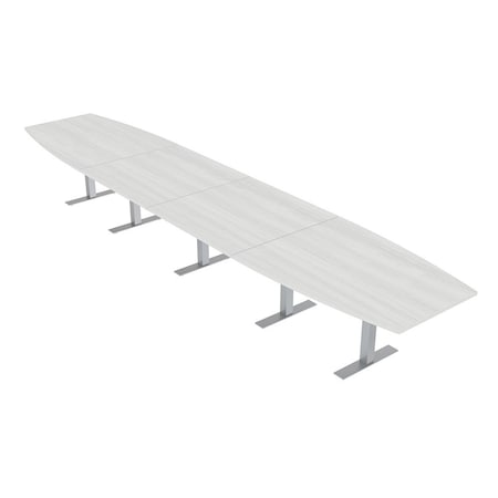 Skutchi Designs 20 Person Conference Table With Power Unit | 20' Boat Table | Harmony Series HAR-BOT-48X240-T-WA7976-NA