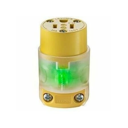 Leviton Lighted Connector 15 Amp, 125 Volt 515CV-LIT