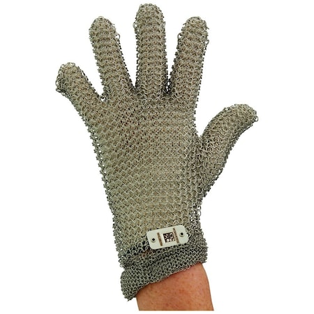 Workhorse Metal Mesh Big Ring Hand Protection Gloves with Spring Cuff E5420918