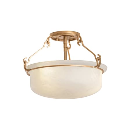 Hudson Valley Lighting Lowerre 2 Light Semi Flush in Patina Gold Leaf Finish 1552-PGL