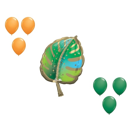 Loonballoon 30 Inch Palm Frond Balloon Medium Shape Set 6x latex 96513