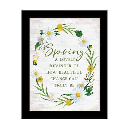 Homeroots Spring Reminder Black Framed Print Wall Art 530053
