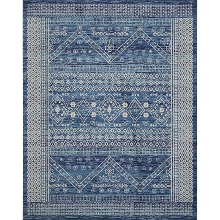 Palacedesigns 7 x 10 ft. Navy Blue & Ivory Persian Motifs Area Rug PA3659372