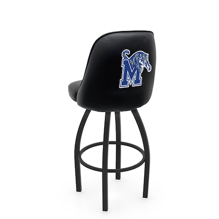 Holland Bar Stool Co Logo Grizzly Memphis 25 in. Swivel Counter Stool with Black Wrinkle Finish L048