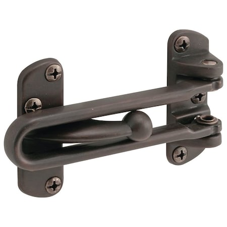 Defender Security Swing Bar Lock, 3-7/8 in L, 2-1/2 in W, Zinc, Classic Bronze U 10309