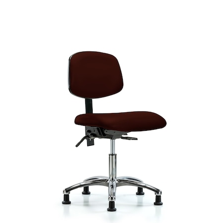 Blue Ridge Ergonomics Desk Chair Desk Chair, Vinyl, Chrome Tilt Glides, Burg, No Arms, 18" to 23" Height, Vinyl, Burgundy BR-VDHCH-CR-T1-A0-RG-8569