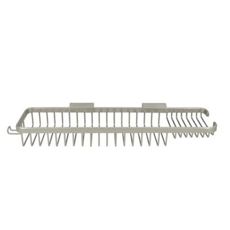 Ricki&Aposs Rugs 17.5 in. Rectangular Combination Wire Basket with Hook- Satin Nickel RI3236061
