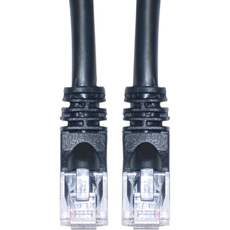 Cable Wholesale Cat6 Black Copper Ethernet Patch Cable, Snagless/Molded Boot, POE Compliant, 100 foot 10X8-022HD